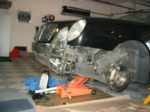 Mercedes e320 front bumper removal